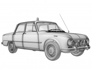 Alfa Romeo Giulia Super 1600 Carabinieri 1962 Modelo 3D