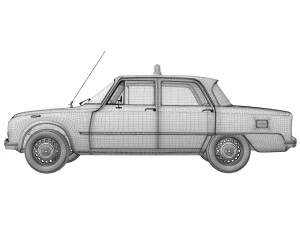 Alfa Romeo Giulia Super 1600 Carabinieri 1962 3D Model