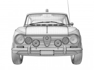 Alfa Romeo Giulia Super 1600 Carabinieri 1962 Modelo 3D