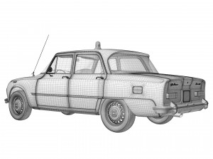 Alfa Romeo Giulia Super 1600 Carabinieri 1962 Modelo 3D