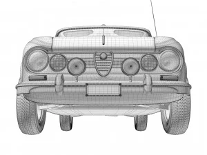 Alfa Romeo Giulia Super 1600 Carabinieri 1962 3D Model