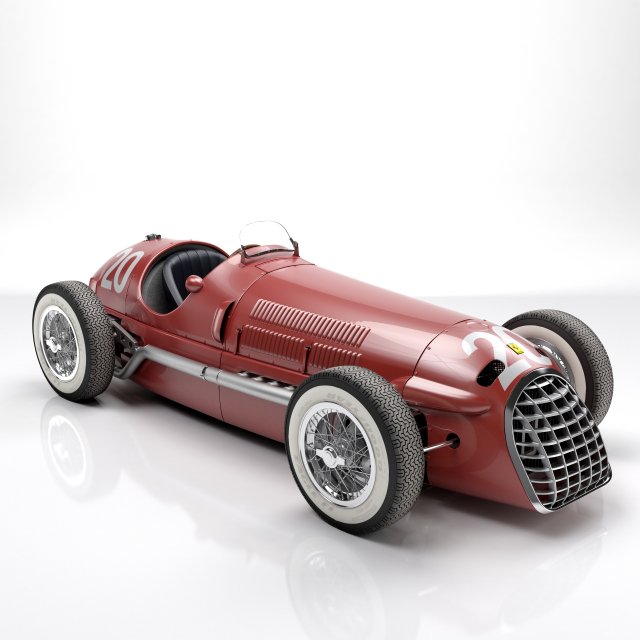 Ferrari F1 125 1950 3D Модель .c4d .max .obj .3ds .fbx .stl .blend 