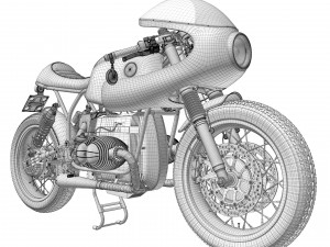 Cafe Racer R80 Motorcycle Modelo 3D