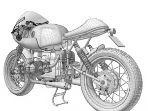 Cafe Racer R80 Motorcycle Modelo 3D