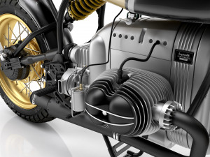 Cafe Racer R80 Motorcycle 3D Model
