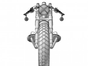 Cafe Racer R80 Motorcycle 3D Model