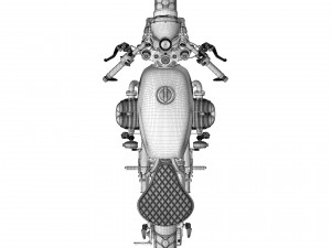 Cafe Racer R80 Motorcycle 3D Model