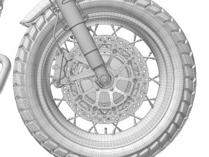 Cafe Racer R80 Motorcycle 3D Model