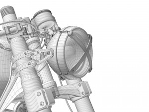 Cafe Racer R80 Motorcycle 3D Model