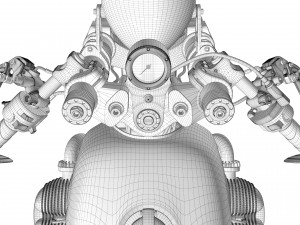 Cafe Racer R80 Motorcycle 3D Model