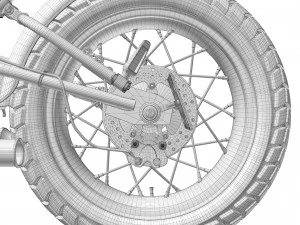 Cafe Racer R80 Motorcycle 3D Model