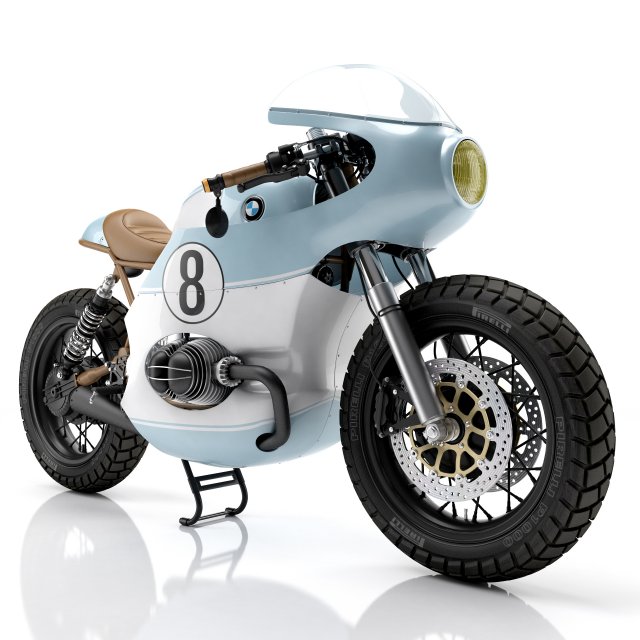 Cafe Racer R80 Motorcycle 3D Model in Motorcycle 3DExport