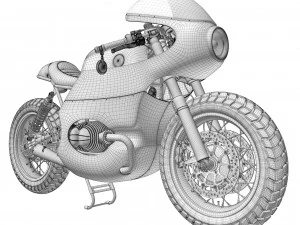 Cafe Racer R80 Motocicleta Modelo 3D
