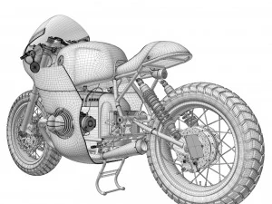 Cafe Racer R80 Motocicleta Modelo 3D