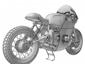 Cafe Racer R80 Motocicleta Modelo 3D