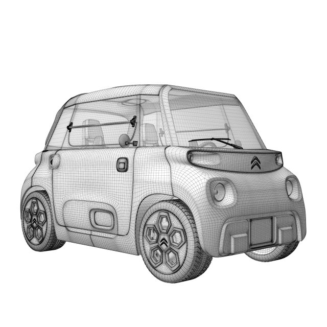 Citroen Ami 2021 Printable Car 3D Print Model in Automotive 3DExport