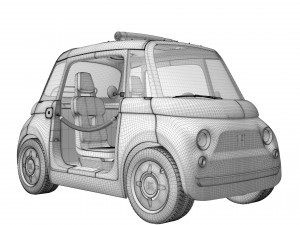 Fiat Topolino 2023 3D-Modell