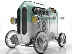 Steampunk Race Car 3D Модель