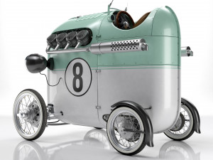 Steampunk Race Car 3D Модель