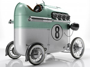 Steampunk Race Car 3D Модель