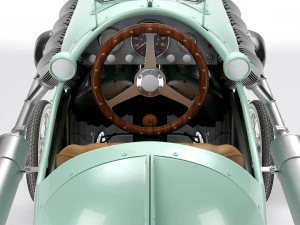Steampunk Race Car 3D Model
