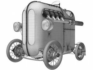 Steampunk Race Car 3D Модель