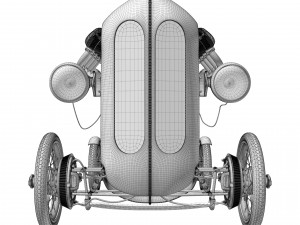 Steampunk Race Car 3D Модель