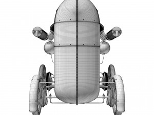 Steampunk Race Car 3D Модель