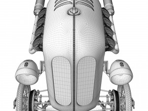 Steampunk Race Car 3D Модель