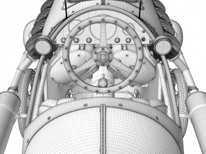 Steampunk Race Car 3D Model