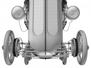 Steampunk Race Car 3D Модель
