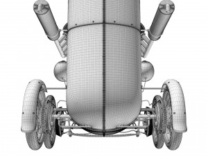 Steampunk Race Car 3D Модель