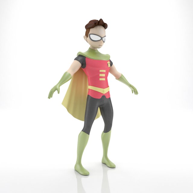 Robin Character Cartoon 3D 모델 .c4d .max .obj .3ds .fbx .stl .blend 