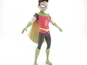 Robin Character Cartoon Modelo 3D