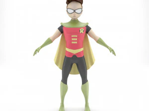 Personaggio dei cartoni animati di Robin Modello 3D
