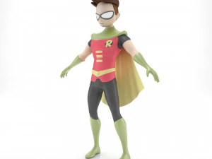 Personaggio dei cartoni animati di Robin Modello 3D