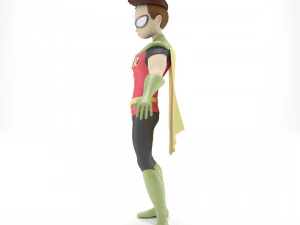 Personaggio dei cartoni animati di Robin Modello 3D