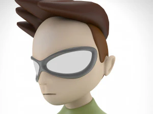 Personaggio dei cartoni animati di Robin Modello 3D