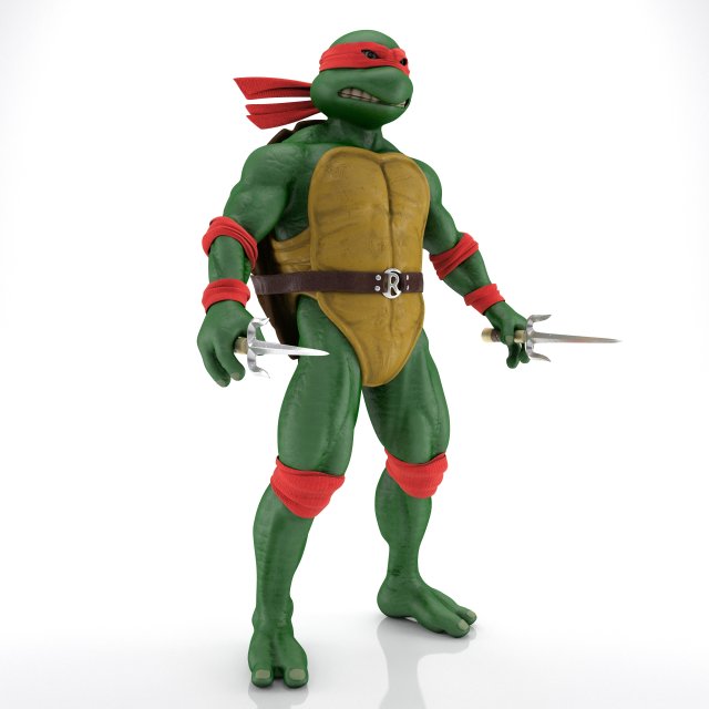 TMNT Ninja Turtles Raphael 3D मॉडल .c4d .max .obj .3ds .fbx .stl .blend 