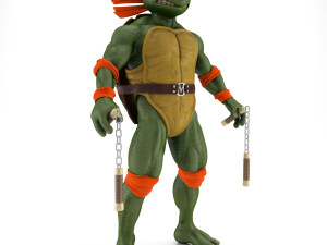 TMNT Ninja Turtles Michelangelo Modelo 3D