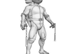 TMNT Ninja Turtles Michelangelo 3Dモデル