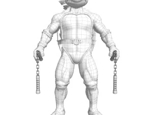 TMNT Ninja Turtles Michelangelo 3D Model