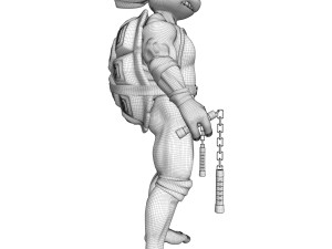 TMNT Ninja Turtles Michelangelo 3Dモデル