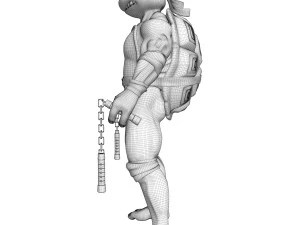 TMNT Ninja Turtles Michelangelo 3D Model