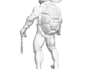 TMNT Ninja Turtles Michelangelo 3Dモデル