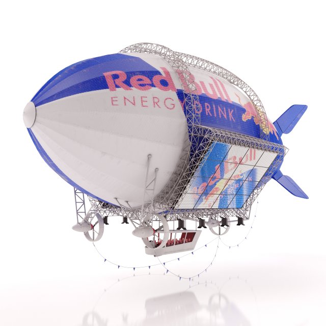 Advertising Zeppelin Model 3D .c4d .max .obj .3ds .fbx .stl .blend 