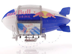 广告齐柏林飞艇 3D 模型