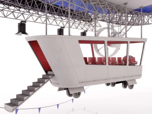 广告齐柏林飞艇 3D 模型