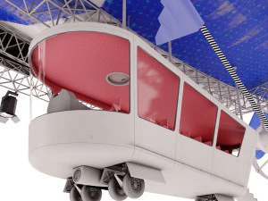 广告齐柏林飞艇 3D 模型