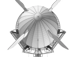 广告齐柏林飞艇 3D 模型